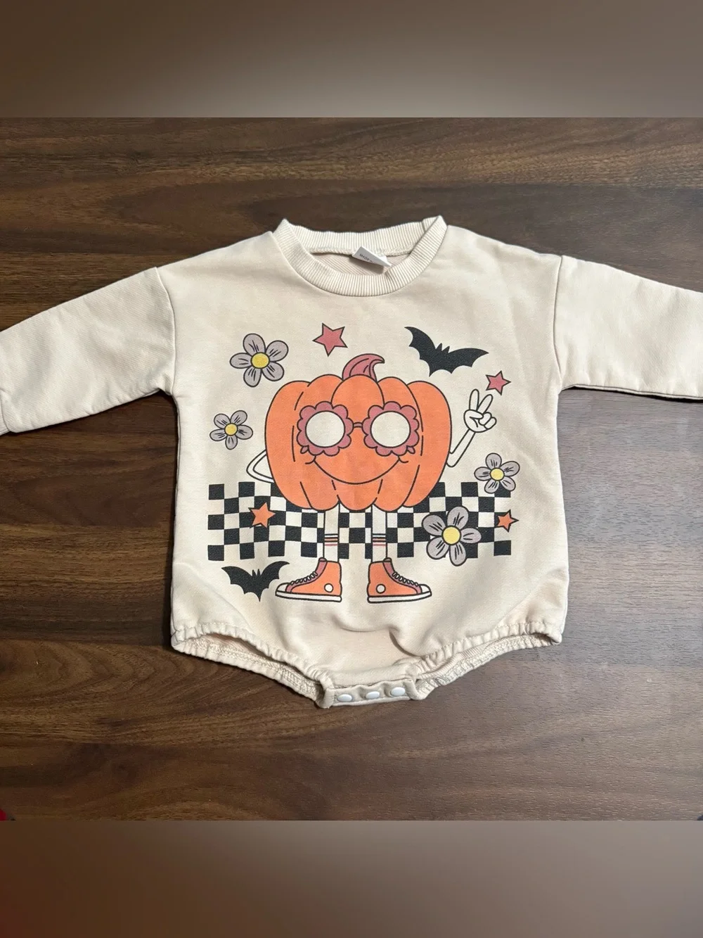 Baby girl Halloween bubble romper onesie